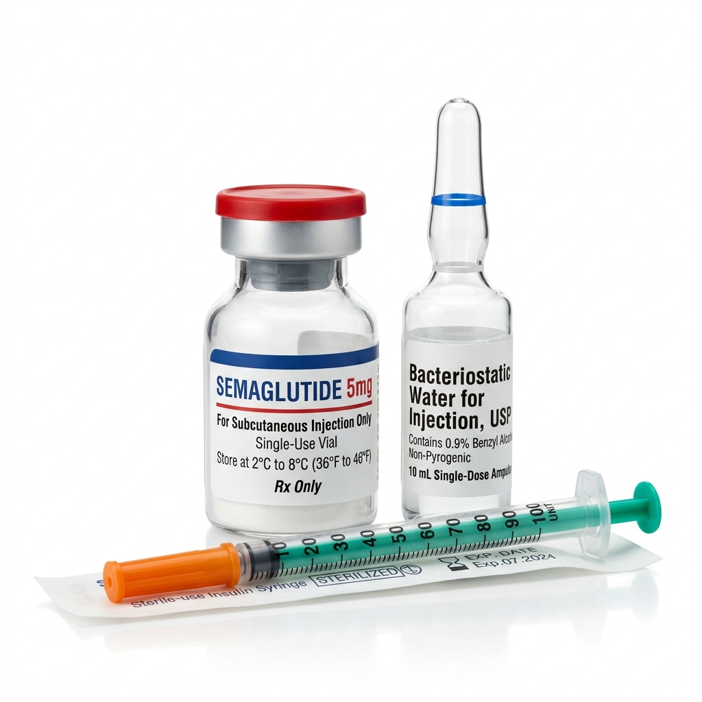Ozempic Semaglutid 5mg med bakteriostatiskt vatten för medicinsk viktminskning